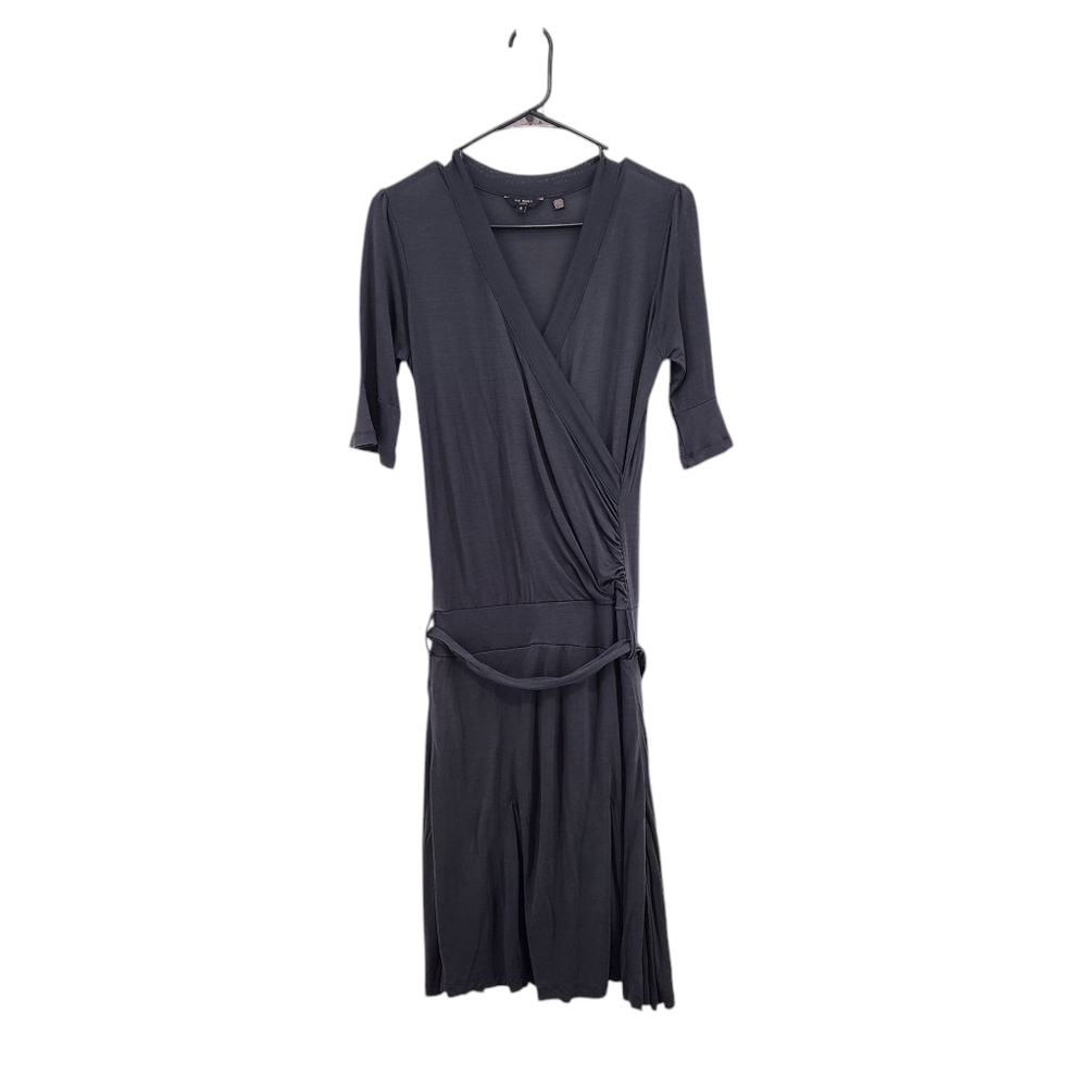Ted Baker Women's Jersey Wrap Style Midi Gray Dress